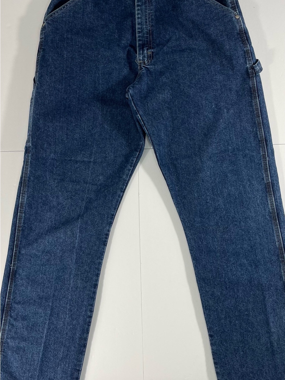 Wrangler Carpenter Jeans Mens 36x34 Blue Denim Hammer Loop Workwear Pants